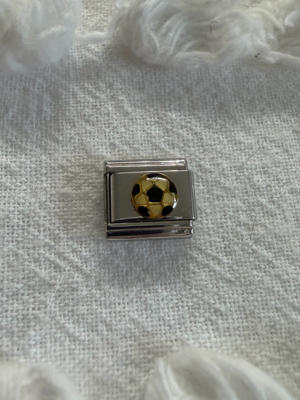9mm enamel soccer ball Italian charm